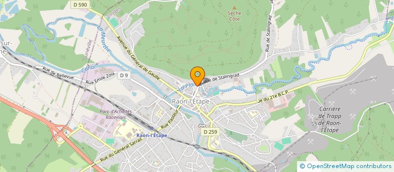 localisation de l'entreprise REUTENAUER SAS à RAON-L'ETAPE