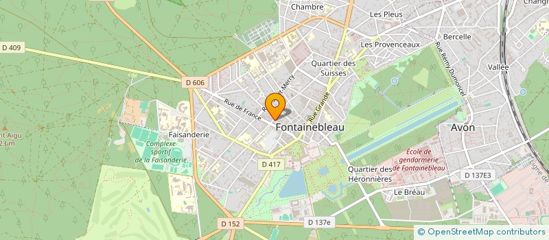 localisation de l'entreprise REUX  FONTAINEBLEAU