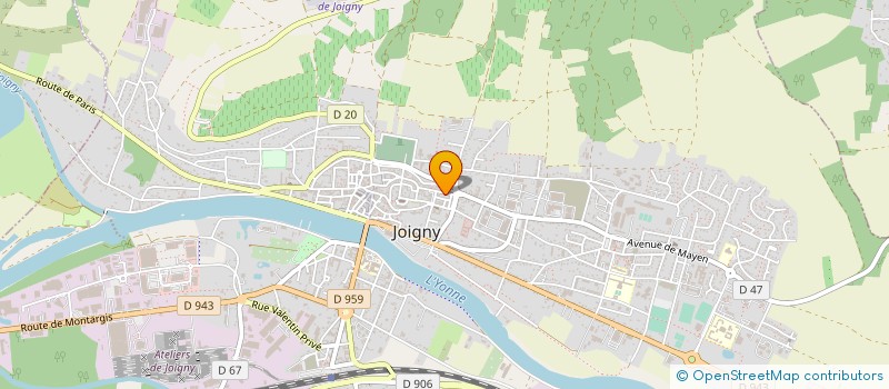 localisation de l'entreprise REV'COIFF' à JOIGNY