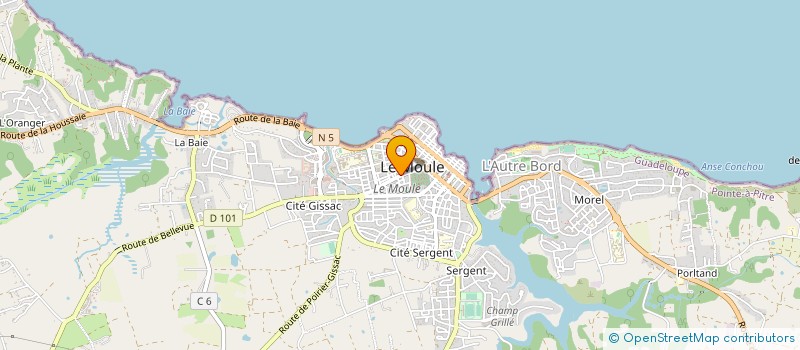 localisation de l'entreprise REV'COULEURS CARAIBES à LE MOULE