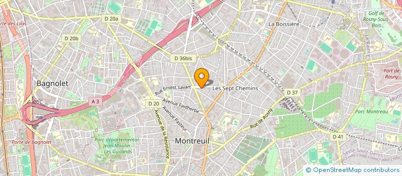 localisation de l'entreprise REV'ELLES à MONTREUIL