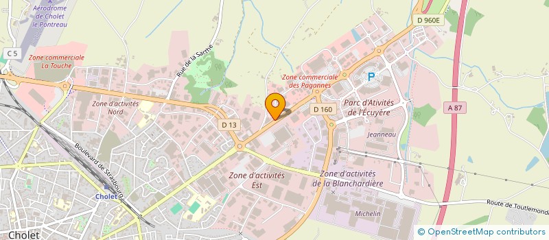 localisation de l'entreprise REV'IT à CHOLET