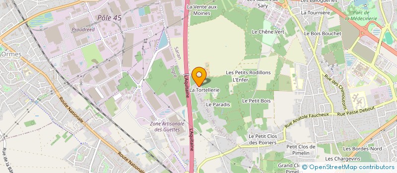localisation de l'entreprise REV WEB à SARAN
