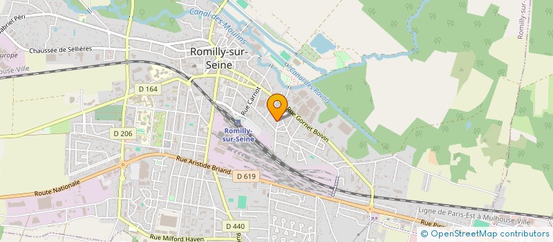 localisation de l'entreprise REVA à ROMILLY-SUR-SEINE
