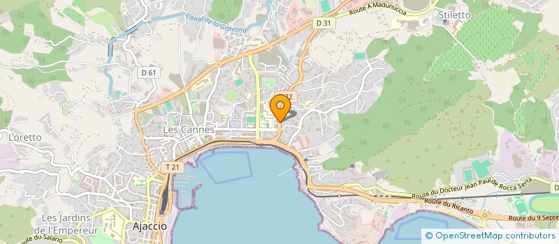 localisation de l'entreprise REVA à AJACCIO