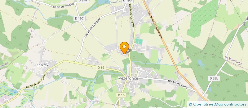 localisation de l'entreprise REVA  VEZERONCE-CURTIN