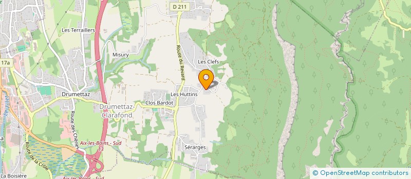 localisation de l'entreprise REVARD PROJECT  DRUMETTAZ-CLARAFOND