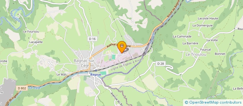 localisation de l'entreprise REVASET  BAGNAC-SUR-CELE