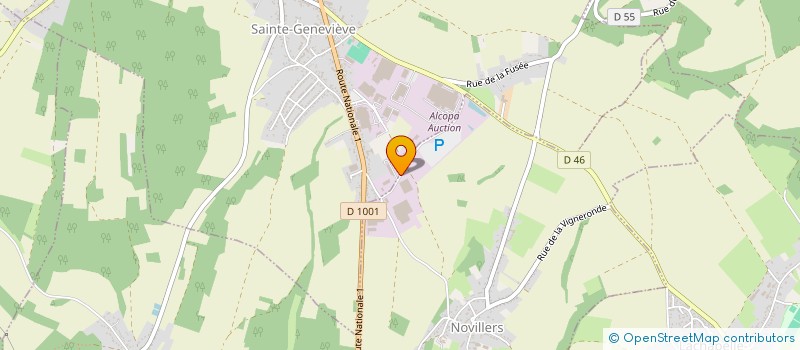 localisation de l'entreprise REVAUTO  SAINTE-GENEVIEVE