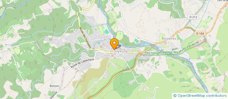 localisation de l'entreprise REVE à JOYEUSE