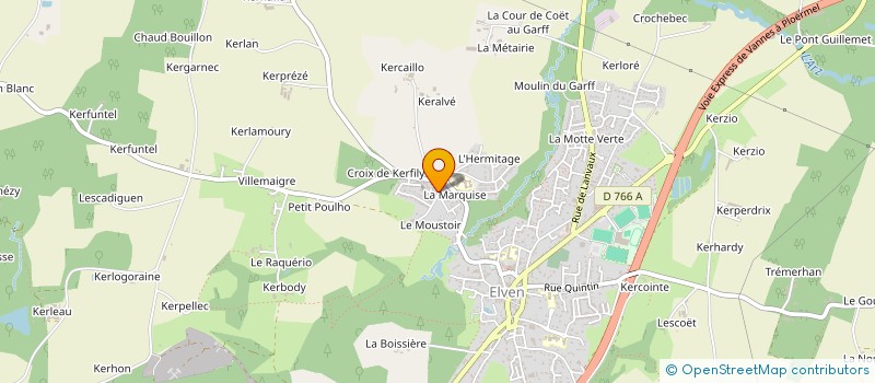 localisation de l'entreprise REVE AGENCEMENT à ELVEN