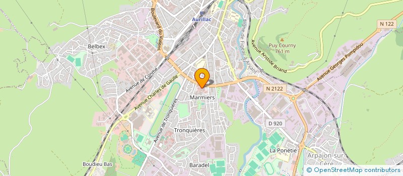 localisation de l'entreprise REVE AQUATIQUE à AURILLAC