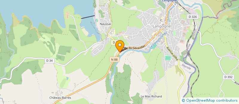 localisation de l'entreprise REVE D'AZUR  LANGOGNE