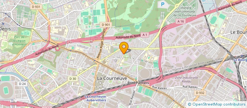 localisation de l'entreprise REVE MENUISERIE à LA COURNEUVE