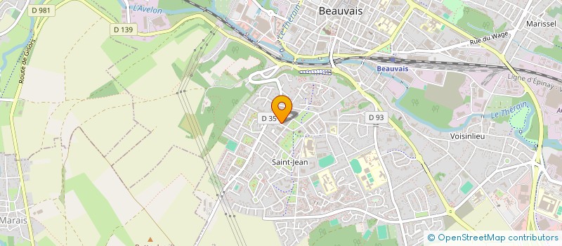 localisation de l'entreprise REVE - REUSSIR ENSEMBLE VERS L'EMPLOI  BEAUVAIS