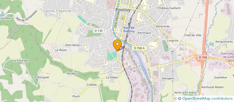 localisation de l'entreprise REVEIL LAIQUE PONTIVYEN  PONTIVY