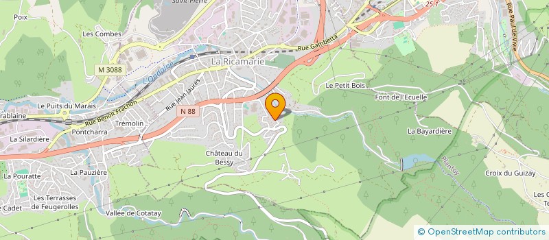 localisation de l'entreprise REVEILLE PARTICIPATION  LA RICAMARIE