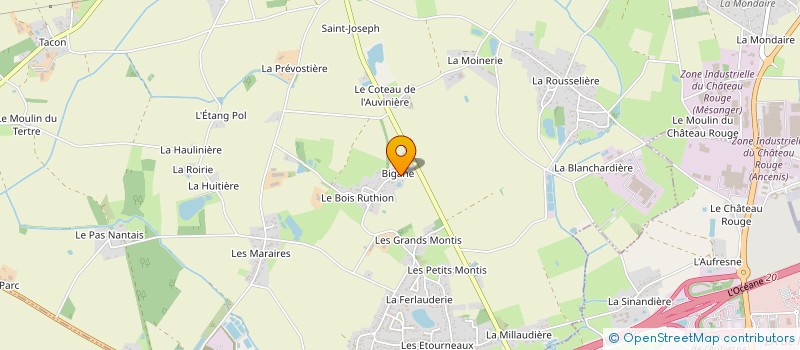 localisation de l'entreprise REVEL BRAUD  MESANGER