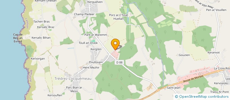 localisation de l'entreprise REVELATION BOIS  TREDREZ-LOCQUEMEAU