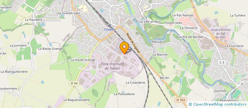 localisation de l'entreprise REVELATION DECO  CLISSON