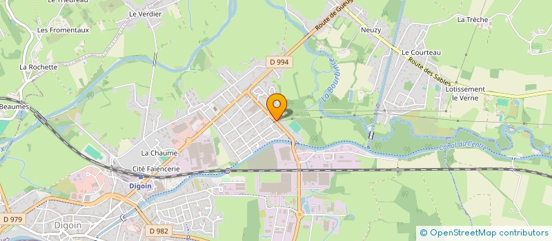 localisation de l'entreprise REVERDY à DIGOIN