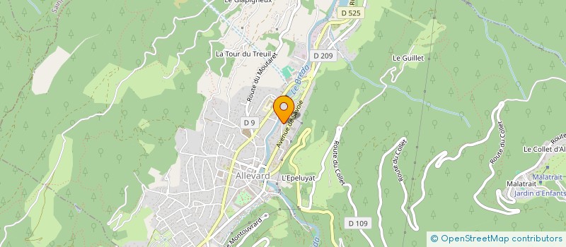 localisation de l'entreprise REVERDY CHARPENTE à ALLEVARD