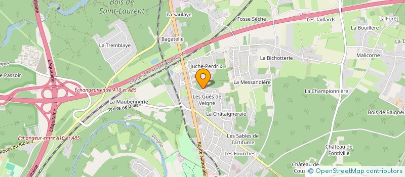 localisation de l'entreprise REVES AZUR à VEIGNE