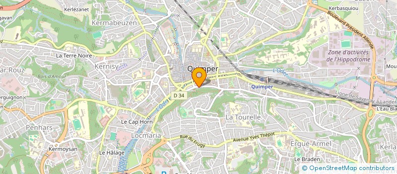 localisation de l'entreprise REVES DE COULEURS  QUIMPER