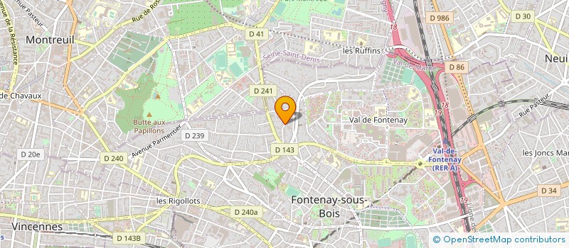 localisation de l'entreprise REVES ET PINCEAUX à FONTENAY-SOUS-BOIS