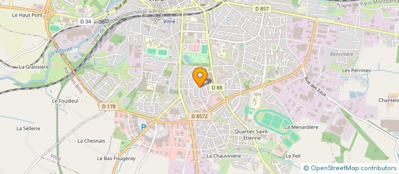 localisation de l'entreprise REVES LITERIE à VITRE