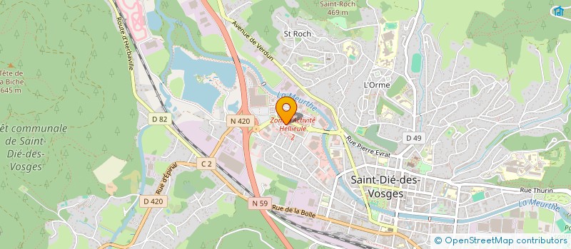localisation de l'entreprise REVESOL à SAINT-DIE-DES-VOSGES