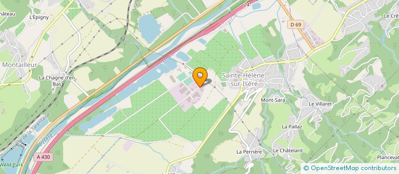 localisation de l'entreprise REVET 73 SARL à SAINTE-HELENE-SUR-ISERE