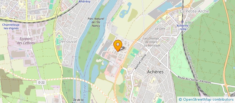 localisation de l'entreprise REVET à ACHERES