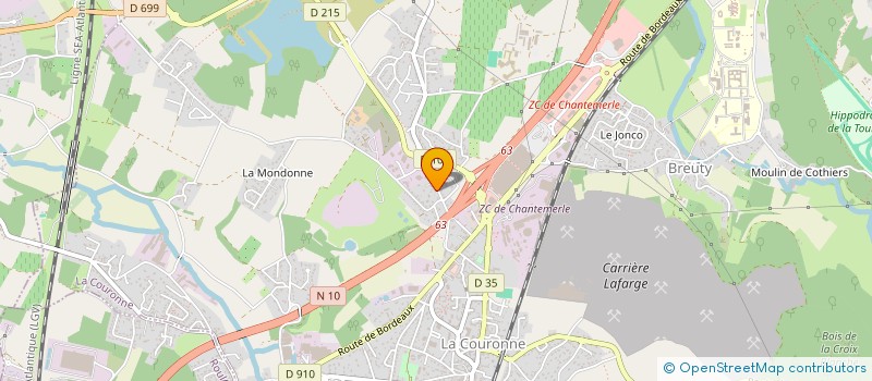 localisation de l'entreprise REVET ISOL 16 à LA COURONNE