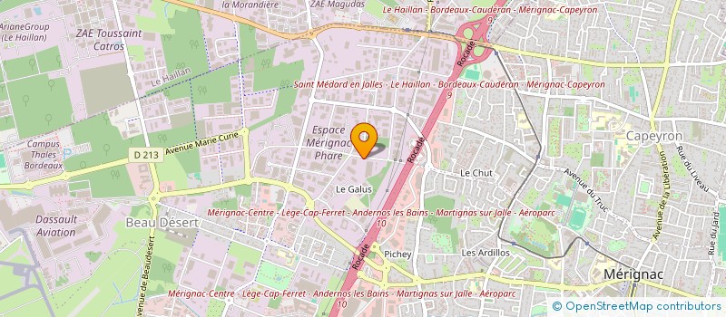 localisation de l'entreprise REVETEMENTS ET TECHNIQUES DU SUD OUEST  MERIGNAC