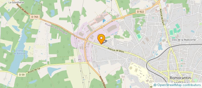 localisation de l'entreprise REVETIMMO  ROMORANTIN-LANTHENAY