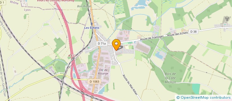 localisation de l'entreprise REVEYRON SAS à MIRIBEL