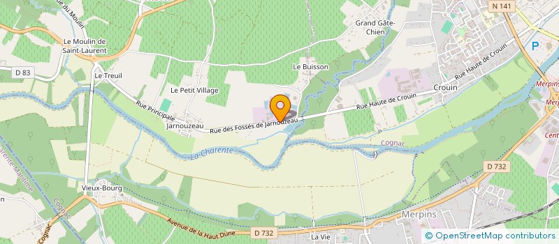localisation de l'entreprise REVICO ENERGIES VERTES à SAINT-LAURENT-DE-COGNAC