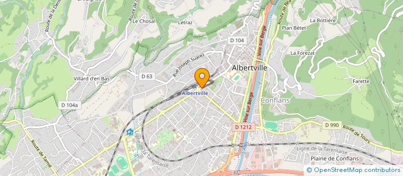 localisation de l'entreprise REVILLARD SARL  ALBERTVILLE