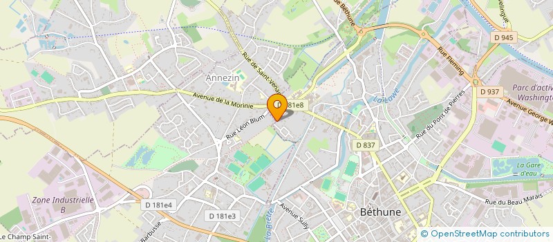 localisation de l'entreprise REVILLION FRERES  BETHUNE