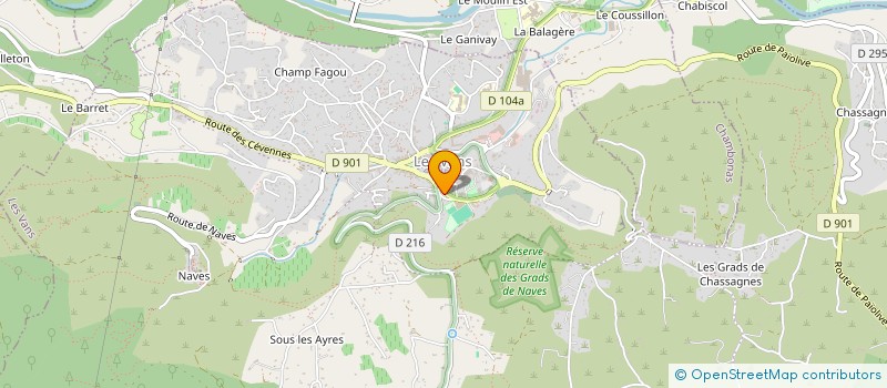 localisation de l'entreprise REVIVRE PREVENTION ECOUTE AIDE à LES VANS