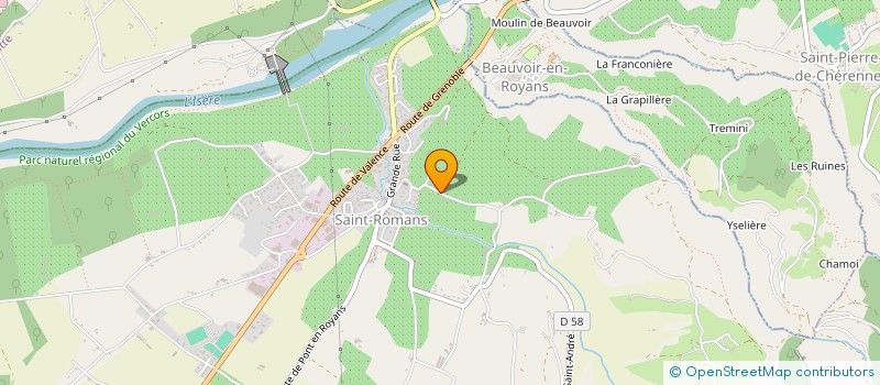 localisation de l'entreprise REVOLET  SAINT-ROMANS