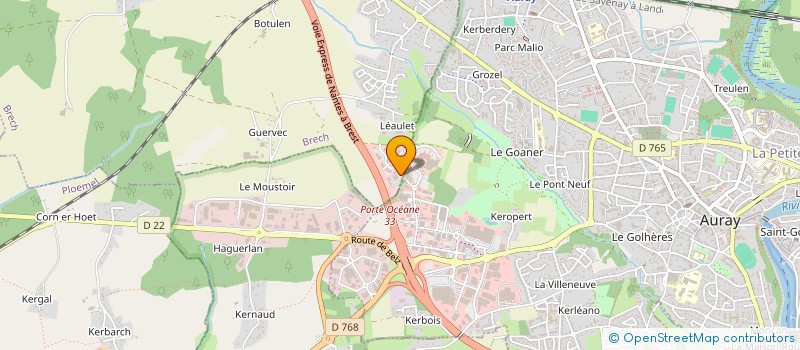 localisation de l'entreprise REVORENN à AURAY