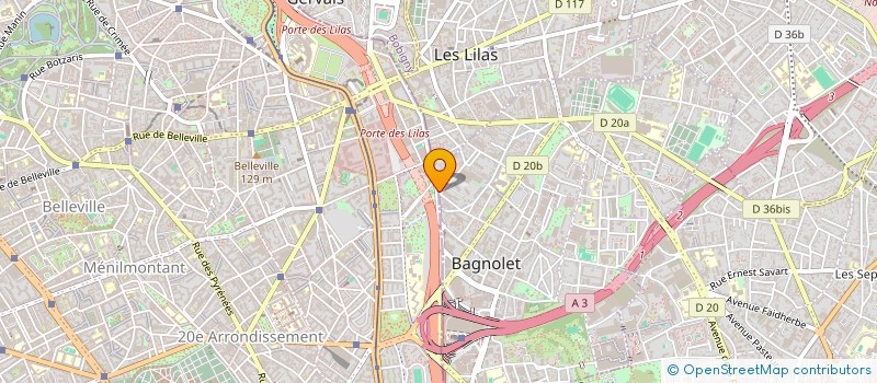 localisation de l'entreprise REX à BAGNOLET