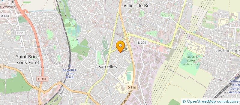 localisation de l'entreprise REX OPTICAL à SARCELLES