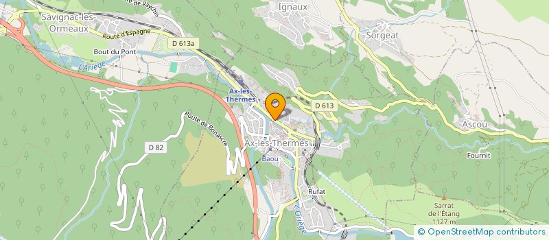localisation de l'entreprise REXAM à AX-LES-THERMES