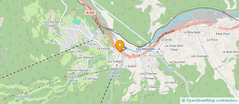 localisation de l'entreprise REXECO à LES HOUCHES