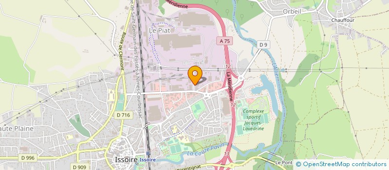 localisation de l'entreprise REXIAA à ISSOIRE