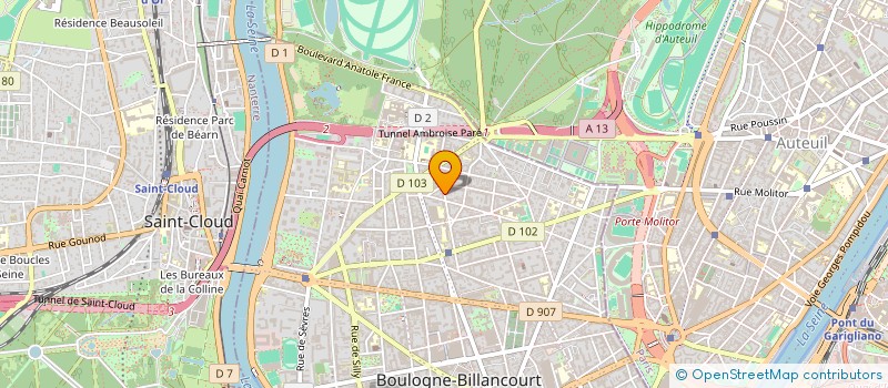 localisation de l'entreprise REY-CREATIONS à BOULOGNE-BILLANCOURT