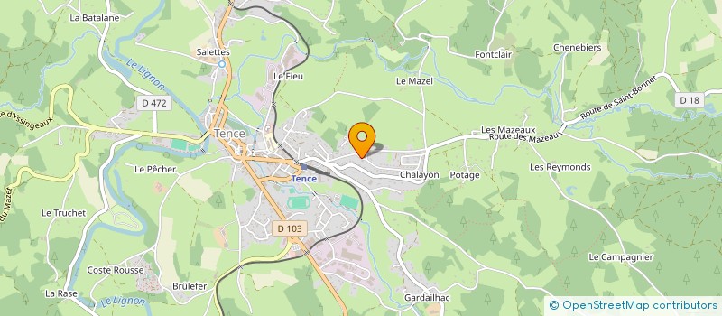 localisation de l'entreprise REY - GOUNON  TENCE